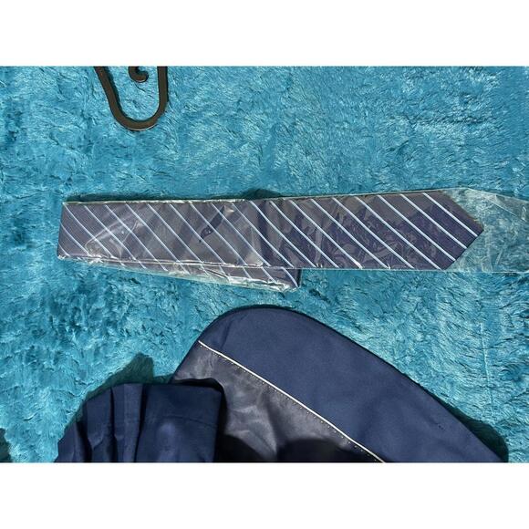 LUPURTY Suit for Men Size 46R Navy Blue 3 Pieces M403 - Picture 5 of 5